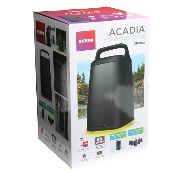 Ion Other - ION Audio Acadia 30-Watt Bluetooth Speaker - Waterproof, 360 Degree Stereo Sound